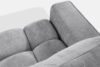 RUSA Pikowana sofa trzyosobowa rozkładana w tkaninie plecionej szary szary - zdjęcie 6
