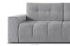 RUSA Pikowana sofa trzyosobowa rozkładana w tkaninie plecionej szary szary - zdjęcie 7