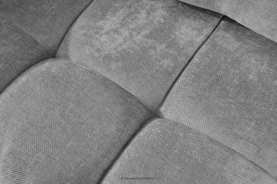 RUSA Pikowana sofa trzyosobowa rozkładana w tkaninie plecionej szary szary - zdjęcie 9