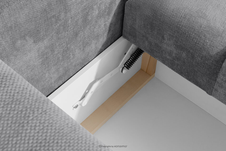 RUSA Pikowana sofa trzyosobowa rozkładana w tkaninie plecionej szary szary - zdjęcie 13