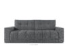 RUSA Pikowana sofa trzyosobowa rozkładana w tkaninie plecionej ciemny szary ciemny szary - zdjęcie 1