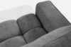 RUSA Pikowana sofa trzyosobowa rozkładana w tkaninie plecionej ciemny szary ciemny szary - zdjęcie 6