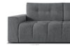 RUSA Pikowana sofa trzyosobowa rozkładana w tkaninie plecionej ciemny szary ciemny szary - zdjęcie 7