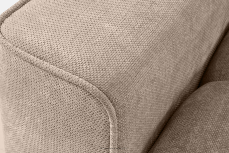 RUSA Pikowana sofa trzyosobowa rozkładana w tkaninie plecionej jasny beżowy jasny beżowy - zdjęcie 16