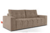 RUSA Pikowana sofa trzyosobowa rozkładana w tkaninie plecionej ciemny beżowy ciemny beżowy - zdjęcie 3