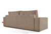 RUSA Pikowana sofa trzyosobowa rozkładana w tkaninie plecionej ciemny beżowy ciemny beżowy - zdjęcie 4