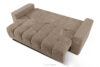 RUSA Pikowana sofa trzyosobowa rozkładana w tkaninie plecionej ciemny beżowy ciemny beżowy - zdjęcie 5