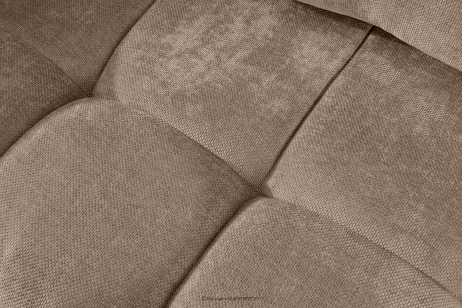 RUSA Pikowana sofa trzyosobowa rozkładana w tkaninie plecionej ciemny beżowy ciemny beżowy - zdjęcie 9