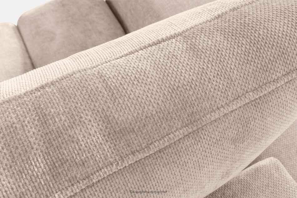 RUSA Pikowana sofa trzyosobowa rozkładana w tkaninie plecionej ecru ecru - zdjęcie 8