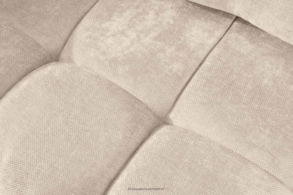 RUSA Pikowana sofa trzyosobowa rozkładana w tkaninie plecionej ecru ecru - zdjęcie 9
