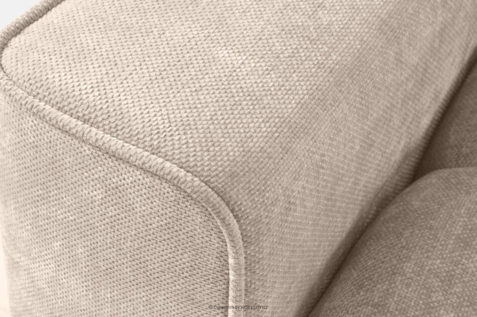 RUSA Pikowana sofa trzyosobowa rozkładana w tkaninie plecionej ecru ecru - zdjęcie 16