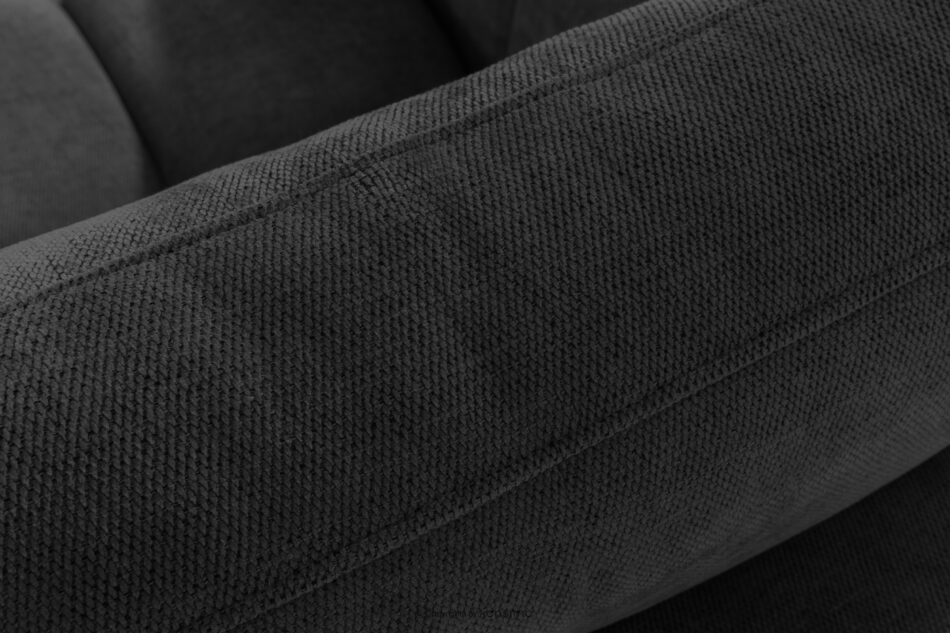 HELLA Pikowana sofa trzyosobowa z funkcją spania w tkaninie plecionej antracytowy antracytowy - zdjęcie 7