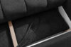 HELLA Pikowana sofa trzyosobowa z funkcją spania w tkaninie plecionej antracytowy antracytowy - zdjęcie 13