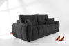 HELLA Pikowana sofa trzyosobowa z funkcją spania w tkaninie plecionej antracytowy antracytowy - zdjęcie 16