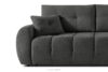 HELLA Pikowana sofa trzyosobowa z funkcją spania w tkaninie plecionej stalowy stalowy - zdjęcie 7