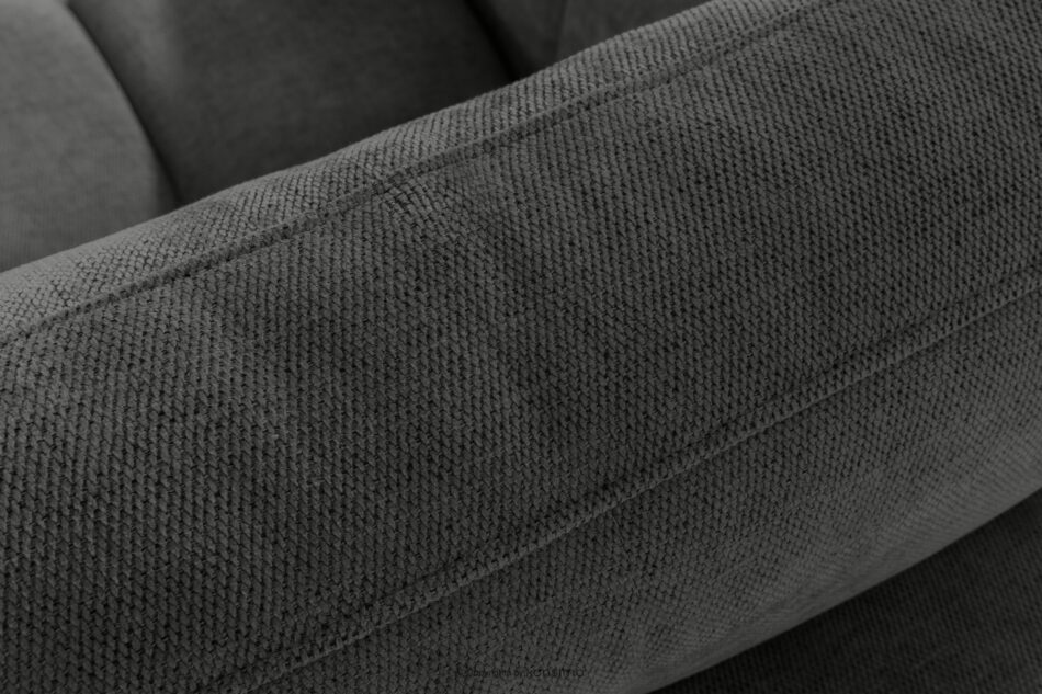 HELLA Pikowana sofa trzyosobowa z funkcją spania w tkaninie plecionej stalowy stalowy - zdjęcie 7