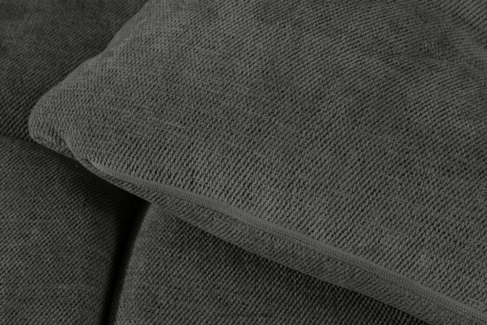 HELLA Pikowana sofa trzyosobowa z funkcją spania w tkaninie plecionej stalowy stalowy - zdjęcie 8