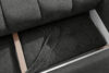HELLA Pikowana sofa trzyosobowa z funkcją spania w tkaninie plecionej stalowy stalowy - zdjęcie 13