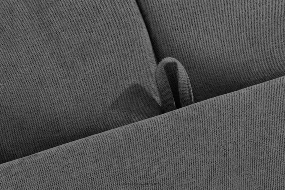HELLA Pikowana sofa trzyosobowa z funkcją spania w tkaninie plecionej stalowy stalowy - zdjęcie 14
