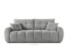 HELLA Pikowana sofa trzyosobowa z funkcją spania w tkaninie plecionej szary szary - zdjęcie 1