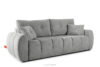 HELLA Pikowana sofa trzyosobowa z funkcją spania w tkaninie plecionej szary szary - zdjęcie 3