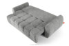 HELLA Pikowana sofa trzyosobowa z funkcją spania w tkaninie plecionej szary szary - zdjęcie 5