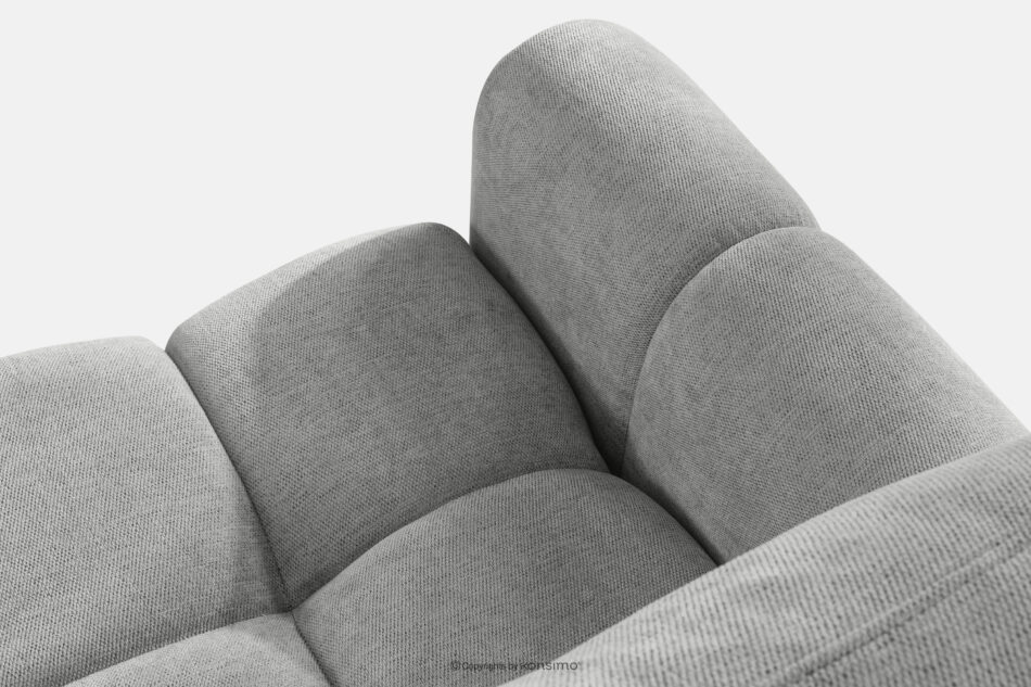 HELLA Pikowana sofa trzyosobowa z funkcją spania w tkaninie plecionej szary szary - zdjęcie 5