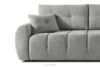 HELLA Pikowana sofa trzyosobowa z funkcją spania w tkaninie plecionej szary szary - zdjęcie 7
