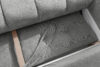 HELLA Pikowana sofa trzyosobowa z funkcją spania w tkaninie plecionej szary szary - zdjęcie 13
