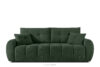 HELLA Pikowana sofa trzyosobowa z funkcją spania w tkaninie plecionej zielony zielony - zdjęcie 1
