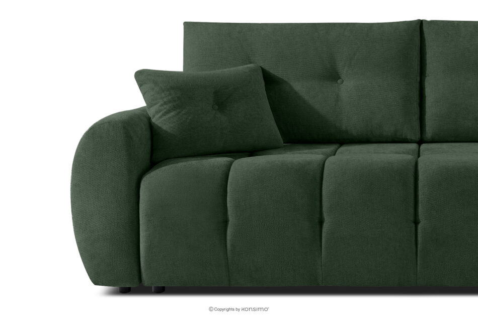 HELLA Pikowana sofa trzyosobowa z funkcją spania w tkaninie plecionej zielony zielony - zdjęcie 6