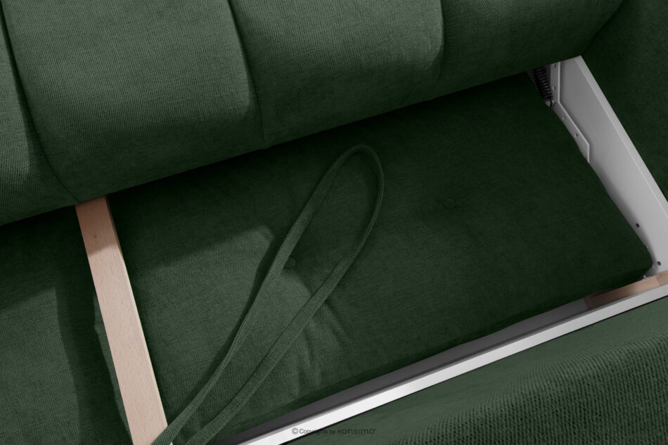 HELLA Pikowana sofa trzyosobowa z funkcją spania w tkaninie plecionej zielony zielony - zdjęcie 12