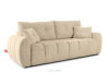 HELLA Pikowana sofa trzyosobowa z funkcją spania w tkaninie plecionej ciemny kremowy ciemny kremowy - zdjęcie 3