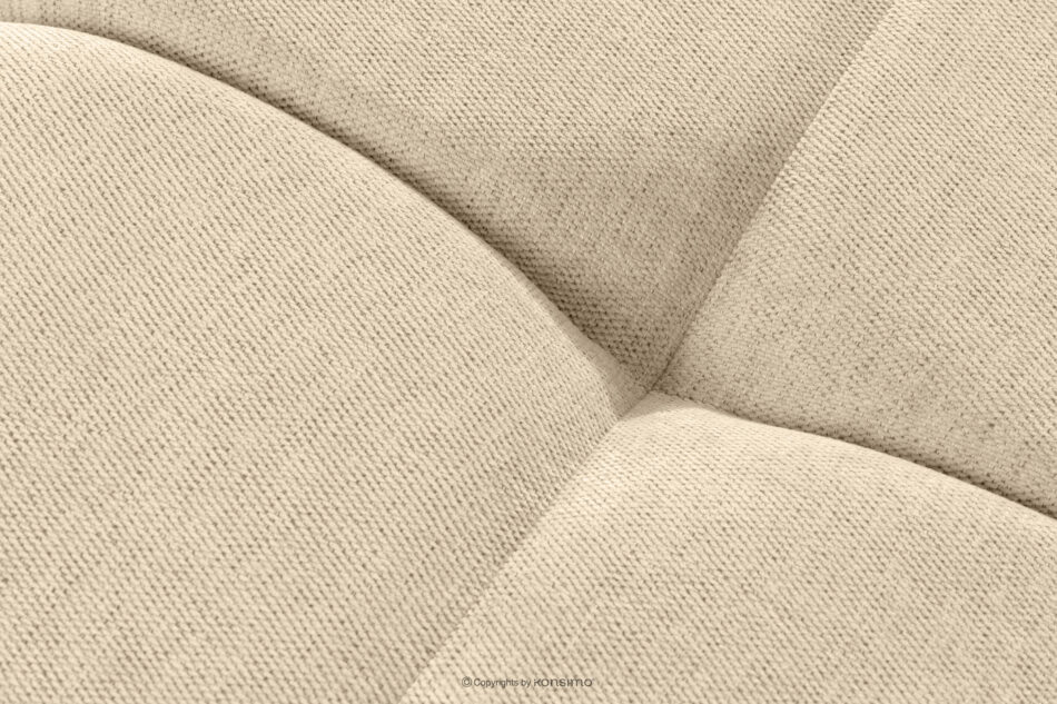 HELLA Pikowana sofa trzyosobowa z funkcją spania w tkaninie plecionej ciemny kremowy ciemny kremowy - zdjęcie 9