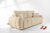 HELLA Pikowana sofa trzyosobowa z funkcją spania w tkaninie plecionej ciemny kremowy ciemny kremowy - zdjęcie 16