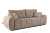 HELLA Pikowana sofa trzyosobowa z funkcją spania w tkaninie plecionej jasny brązowy jasny brązowy - zdjęcie 3