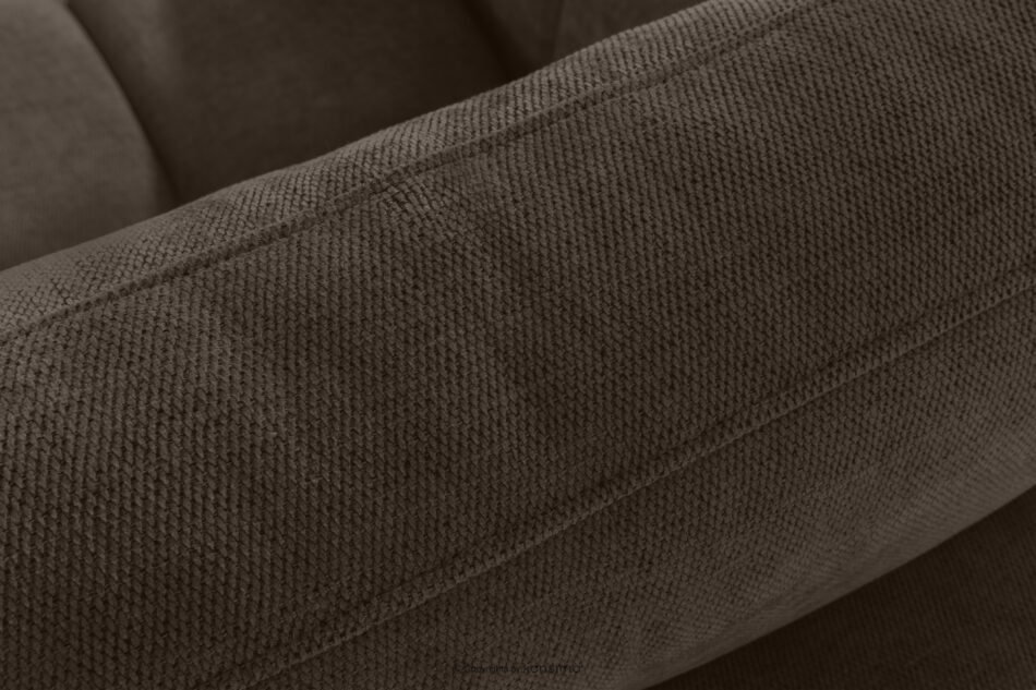 HELLA Pikowana sofa trzyosobowa z funkcją spania w tkaninie plecionej chłodny brązowy chłodny brązowy - zdjęcie 7