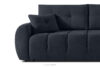HELLA Pikowana sofa trzyosobowa z funkcją spania w tkaninie plecionej ciemny granatowy ciemny granatowy - zdjęcie 7