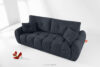 HELLA Pikowana sofa trzyosobowa z funkcją spania w tkaninie plecionej ciemny granatowy ciemny granatowy - zdjęcie 2