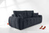 HELLA Pikowana sofa trzyosobowa z funkcją spania w tkaninie plecionej ciemny granatowy ciemny granatowy - zdjęcie 16