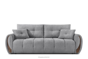 NILO, https://konsimo.pl/kolekcja/nilo/ Sofa trzyosobowa z pikowaniem w tkaninie plecionej szary szary - zdjęcie