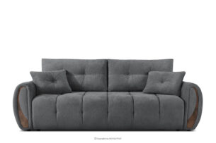 NILO, https://konsimo.pl/kolekcja/nilo/ Sofa trzyosobowa z pikowaniem w tkaninie plecionej ciemny szary ciemny szary - zdjęcie