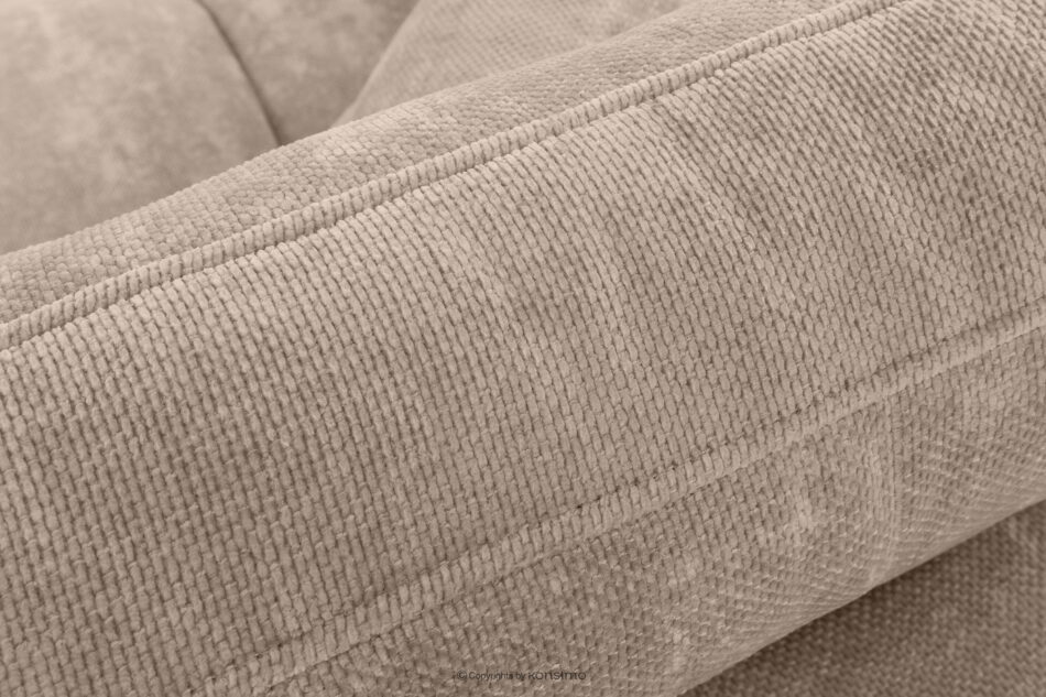 NILO Sofa trzyosobowa z pikowaniem w tkaninie plecionej jasny beżowy jasny beżowy - zdjęcie 7