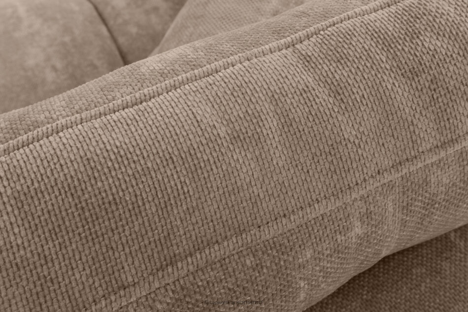 NILO Sofa trzyosobowa z pikowaniem w tkaninie plecionej ciemny beżowy ciemny beżowy - zdjęcie 7