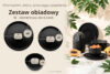 VICTO Zestaw obiadowy 6os. (18 el.) czarny/matowy - zdjęcie 9