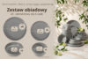 VICTO Nowoczesny serwis obiadowy 6 os. 24 elementy szary szary - zdjęcie 11