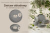 VICTO Zestaw obiadowy szary 6os. (12 el.) szary - zdjęcie 7