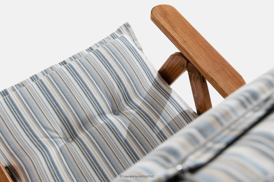 NYCTERE Zestaw stół z krzesłami ogrodowy na 6 osób z poduszką brązowy/biały/niebieski/beżowy/czerwony brązowy/biały/niebieski/beżowy - zdjęcie 6