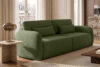 CALICO Sofa rozkładana trzyosobowa zaokrąglona w tkaninie shaggy oliwkowy oliwkowy - zdjęcie 16
