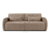 CALICO Sofa trzyosobowa zaokrąglony kształt w tkaninie plecionej ciemny beżowy ciemny beżowy - zdjęcie 1